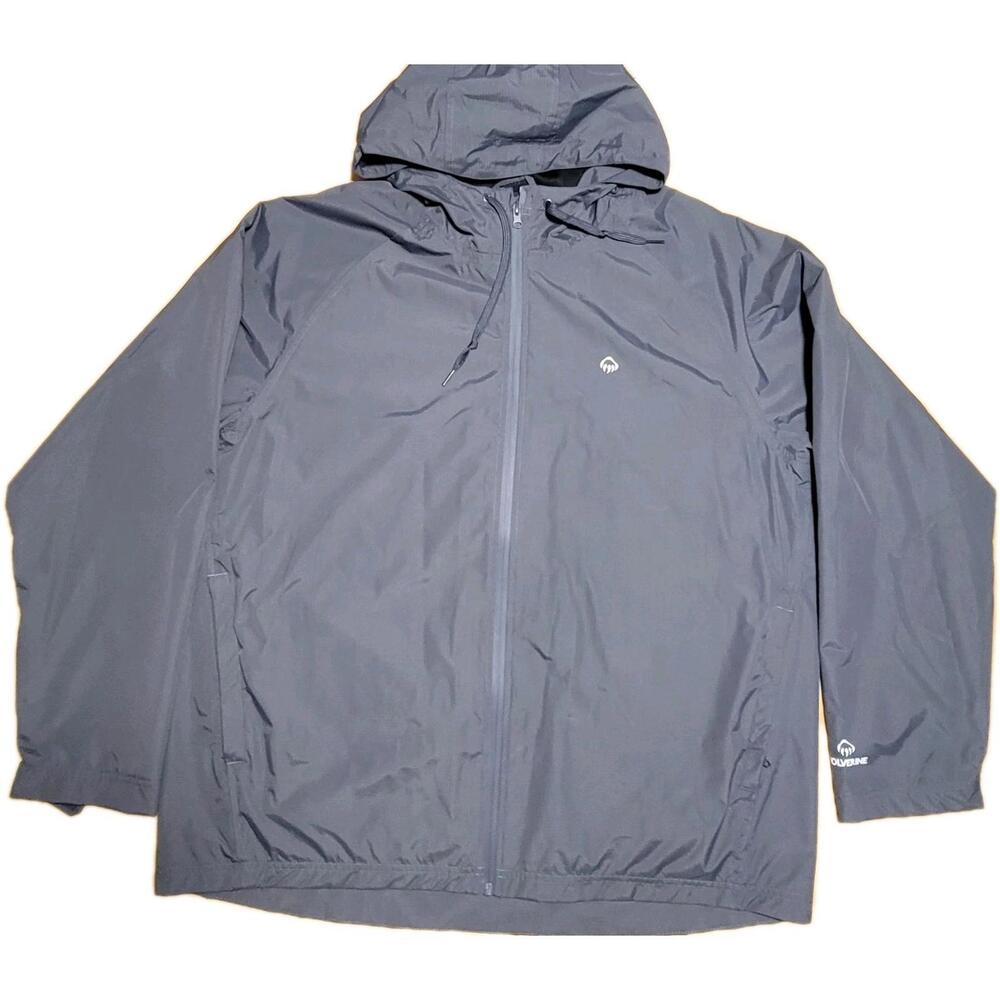Wolverine Men's I-90 Rain Jacket Size L Gray Full Zip